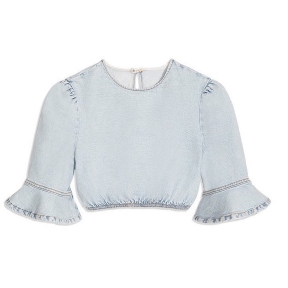 NWT WeWoreWhat Cropped Denim Top